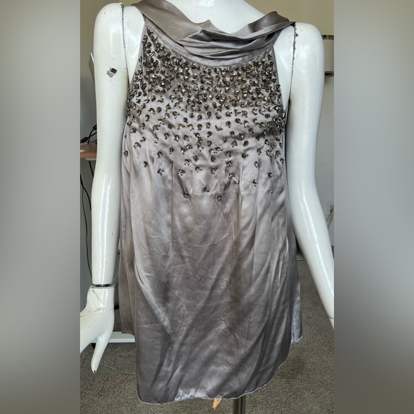 Day Birger Et Mikkelsen gray hand embelished silk blouse- Beautiful! - Picture 14 of 15